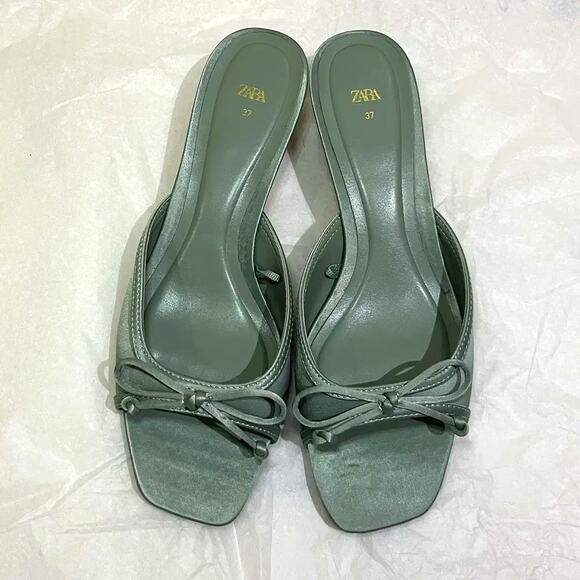 RARE!!! ZARA Open Toe Heels NWT - Picture 10 of 16